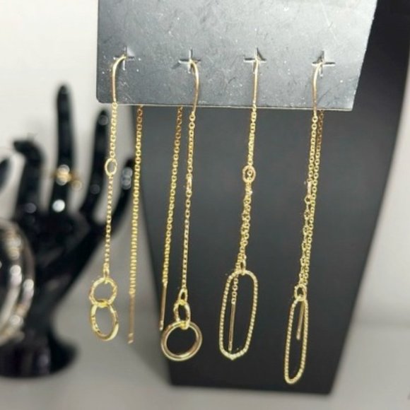 Ear Line Chain Cute Dangle Long Drop Earrings - Picture 1 of 4